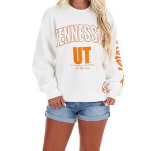 NEW LIVYLU tennessee vols sec sporty sweatshirt in white